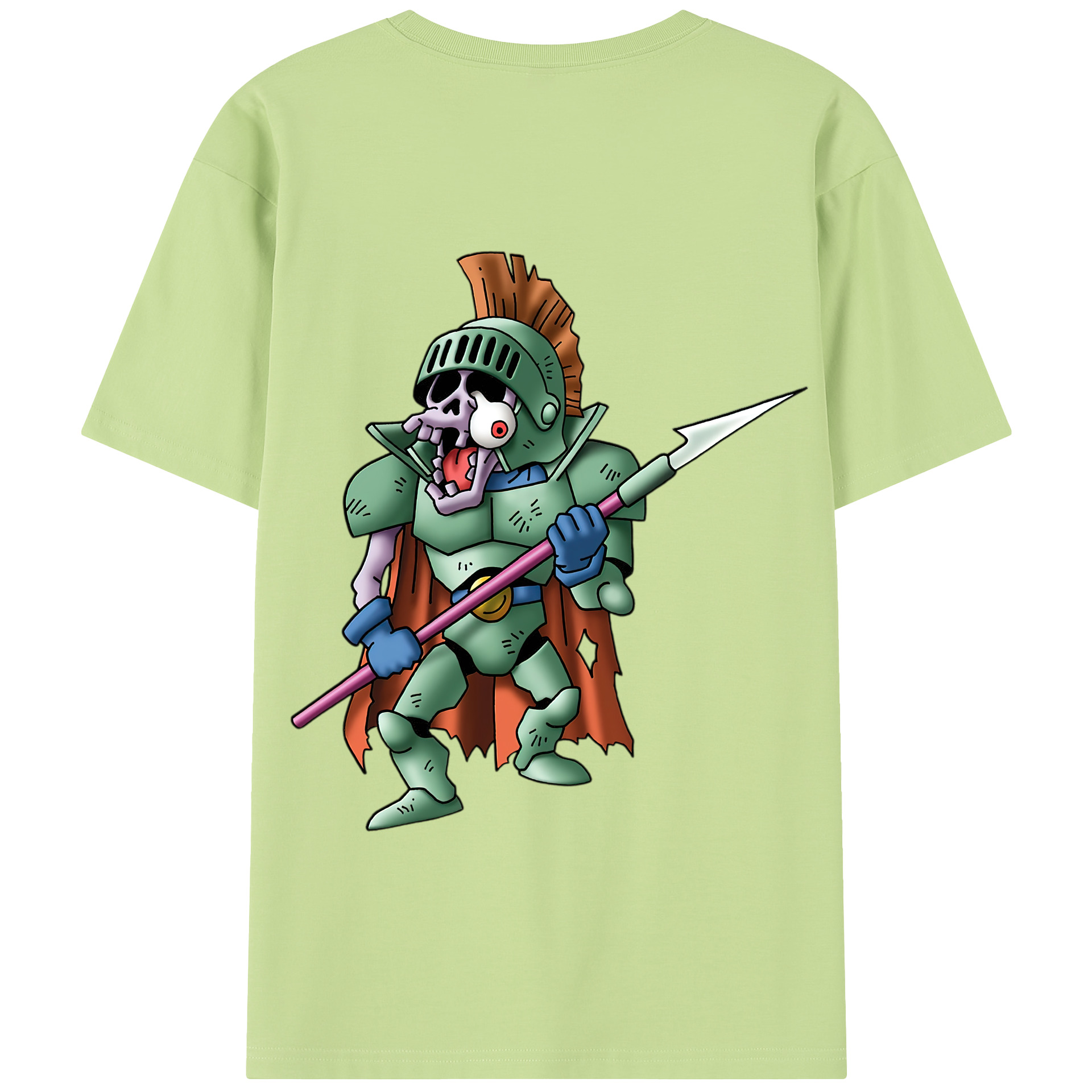 （画像用） ドラゴンクエスト Doragon Kuesuto Dragon Quest 綿100％半袖Tシャツ（背面プリント）